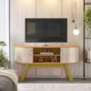 Rack Bancada Tv 55 Pol 136 cm Atlanta Cinamomo Off White MADETEC