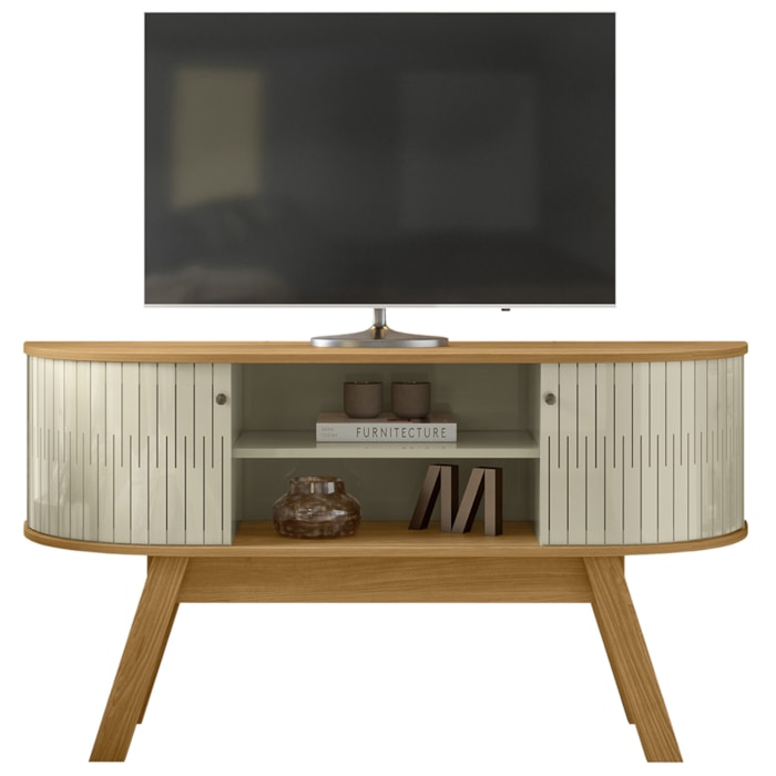 Rack Bancada Tv 55 Pol 136 cm Atlanta Cumaru Opala MADETEC