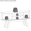 Rack Bancada Tv 55 Pol 136 cm Atlanta Naturale Off White Madetec