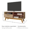 Rack Bancada Tv 55 Pol 136 cm Paladio Fendi Freijo BECHARA