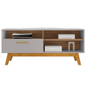 Rack Bancada Tv 55 Pol 136 cm Paladio Off White Cinamomo BECHARA