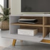 Rack Bancada Tv 55 Pol 136 cm Paladio Off White Cinamomo BECHARA