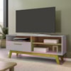 Rack Bancada Tv 55 Pol 136 cm Paladio Off White Cinamomo BECHARA