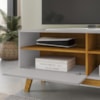 Rack Bancada Tv 55 Pol 136 cm Paladio Off White Naturalle BECHARA