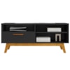 Rack Bancada Tv 55 Pol 136 cm Paladio Preto Fosco BECHARA
