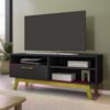Rack Bancada Tv 55 Pol 136 cm Paladio Preto Fosco BECHARA