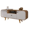 Rack Bancada Tv 55 Pol 156 cm Noronha Cinamomo Off White BECHARA