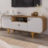Rack Bancada Tv 55 Pol 156 cm Noronha Cinamomo Off White BECHARA