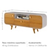 Rack Bancada Tv 55 Pol 156 cm Noronha Naturalle Off White BECHARA
