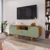 Rack Bancada Tv 55 Pol 156 cm Noronha Naturalle Pistache BECHARA