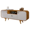 Rack Bancada Tv 55 Pol 156 cm Noronha Off White Naturalle BECHARA