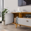 Rack Bancada Tv 55 Pol 156 cm Noronha Off White Naturalle BECHARA