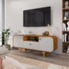 Rack Bancada Tv 55 Pol 156 cm Noronha Off White Naturalle BECHARA