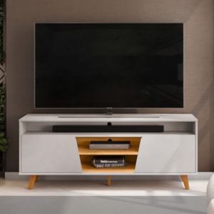 Rack Bancada Tv 60 Pol 150 cm Lana Bali Cedro Dj Moveis