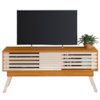 Rack Bancada Tv 65 Pol 150 cm 2 Portas Frizz Cinamomo Off White MADETEC