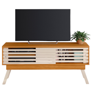 Rack Bancada Tv 65 Pol 150 cm 2 Portas Frizz Cinamomo Off White MADETEC Rack Bancada Tv 65 Pol 150 cm 2 Portas Frizz Cinamomo Off White MADETEC