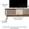 Rack Bancada Tv 65 Pol 150 cm 2 Portas Frizz Naturale Off White MADETEC