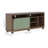 Rack Bancada Tv 65 Pol 150 cm Jurere Amendoa Hortela Colibri