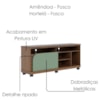 Rack Bancada Tv 65 Pol 150 cm Jurere Amendoa Hortela Colibri
