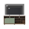 Rack Bancada Tv 65 Pol 150 cm Jurere Amendoa Hortela Colibri