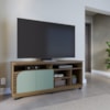 Rack Bancada Tv 65 Pol 150 cm Jurere Amendoa Hortela Colibri