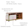 Rack Bancada Tv 65 Pol 150 cm Jurere Freijo Off White Matte Colibri