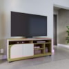 Rack Bancada Tv 65 Pol 150 cm Jurere Freijo Off White Matte Colibri