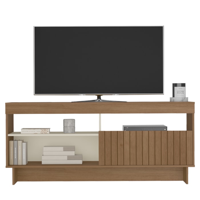 Rack Bancada Tv 65 Pol 160 cm 1P Basculante Cinamomo Off White ARLY