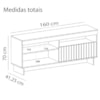 Rack Bancada Tv 65 Pol 160 cm 1P Basculante Cinamomo Off White ARLY