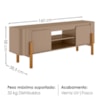 Rack Bancada Tv 65 Pol 160 cm Camburi Fendi BECHARA