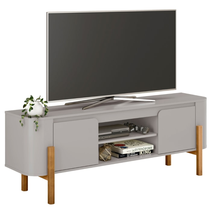 Rack Bancada Tv 65 Pol 160 cm Camburi Off White BECHARA