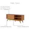 Rack Bancada Tv 65 Pol 160 cm Otawa Freijo Colibri