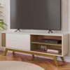 Rack Bancada Tv 65 Pol 160 cm Otawa Off White Matte Freijo Colibri