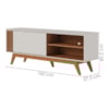 Rack Bancada Tv 65 Pol 160 cm Otawa Off White Matte Freijo Colibri