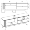 Rack Bancada Tv 65 Pol 160 cm Otawa Off White Matte Freijo Colibri