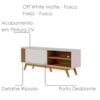 Rack Bancada Tv 65 Pol 160 cm Otawa Off White Matte Freijo Colibri