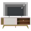 Rack Bancada Tv 65 Pol 160 cm Otawa Off White Matte Freijo Colibri