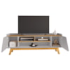 Rack Bancada Tv 65 Pol 160 cm Turim Off White Cinamomo BECHARA