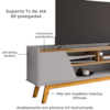 Rack Bancada Tv 65 Pol 160 cm Turim Off White Cinamomo BECHARA