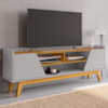 Rack Bancada Tv 65 Pol 160 cm Turim Off White Naturalle BECHARA