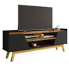 Rack Bancada Tv 65 Pol 160 cm Turim Preto Fosco Naturalle BECHARA