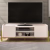 Rack Bancada Tv 65 Pol 180 cm Cher Off White Cedro Dj Moveis