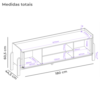 Rack Bancada Tv 65 Pol 180 cm Cher Off White Cedro Dj Moveis