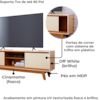 Rack Bancada Tv 65 Pol 2P 164 cm Atlas Cinamomo Off White MADETEC
