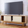 Rack Bancada Tv 65 Pol 2P 164 cm Atlas Cinamomo Off White MADETEC