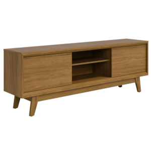 Rack Bancada Tv 65 Pol 2P 164 cm Atlas Cumaru MADETEC