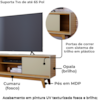 Rack Bancada Tv 65 Pol 2P 164 cm Atlas Cumaru Opala MADETEC