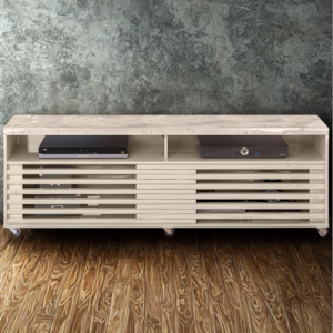 Rack Bancada Tv 65 Pol 2P 182 cm Frizz Calacata Off White MADETEC