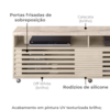 Rack Bancada Tv 65 Pol 2P 182 cm Frizz Calacata Off White MADETEC