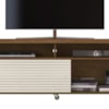 Rack Bancada Tv 65 Pol 2P 182 cm Frizz Naturale Off White MADETEC